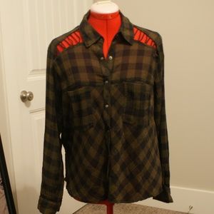 Free People Plaid Long sleeve shirt